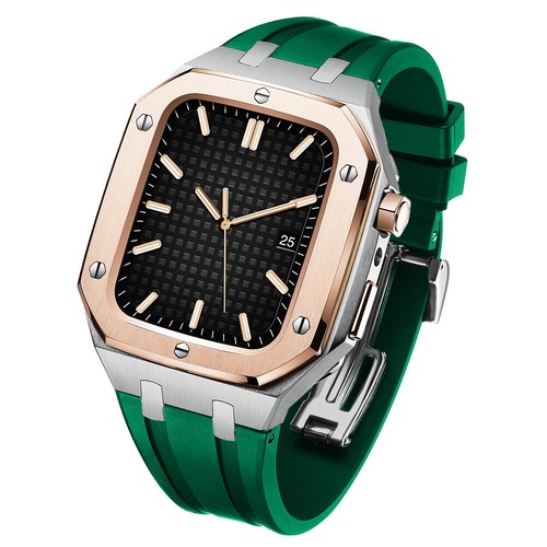 AP Royal Oak Mod Kit For Apple Watch Series 42/44/45mm Steel Case + Rubber Strap - Zdjęcie 78 z 86