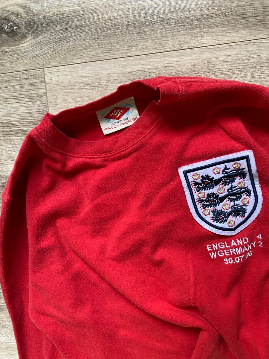 National England Football Shirt 1966 Jersey Umbro Retro Soccer