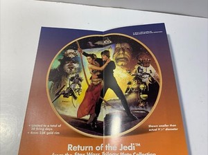 Star Wars Return of the Jedi Collectors Plate insert only 1992 Lucasfilm