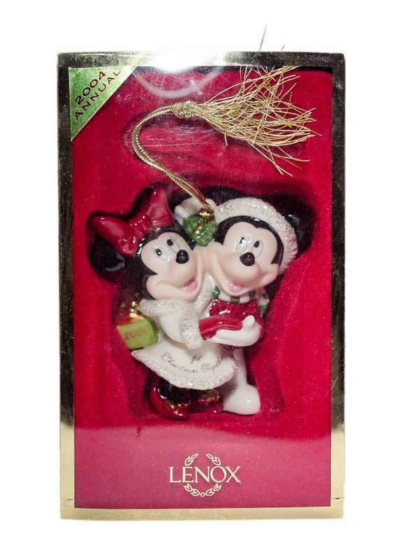 LENOX Disney Mickey & Minnie 1st Christmas Together Porcelain Ornament w/ Box