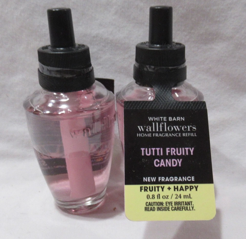 Lote de 5 bombillas de recarga de flores de pared White Barn Bath & Body Works TUTTI FRUITY CANDY Foto 2 de 3