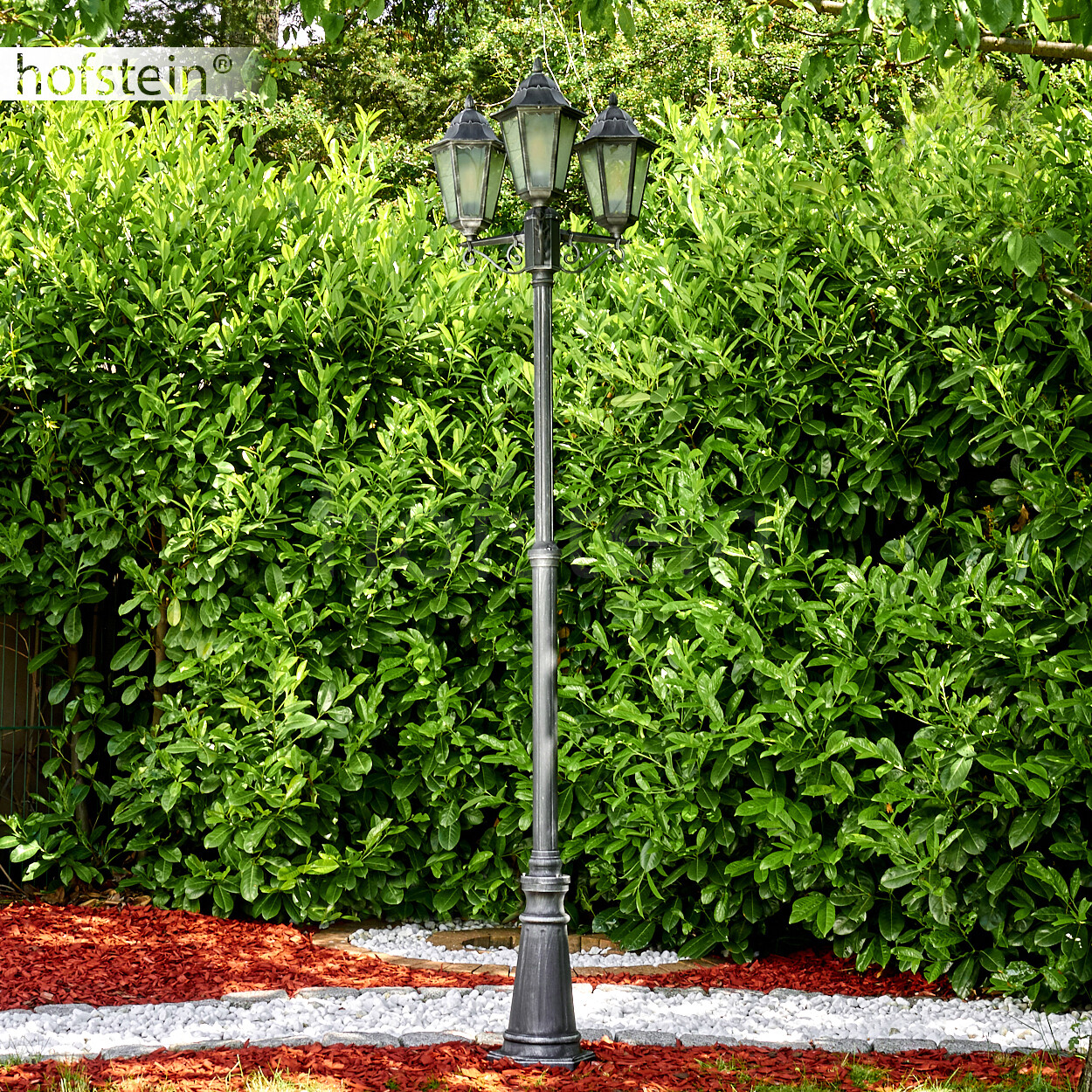 Lanterna da giardino con candelabro in vetro smerigliato foto 4