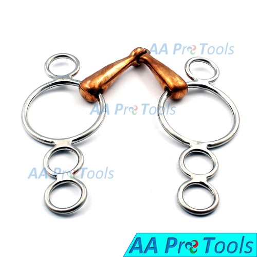 AA Pro: Original Wonder Bit Copper Mouth Twisted Wire Two Side Snaffle BT-0031 - Bild 2 von 3