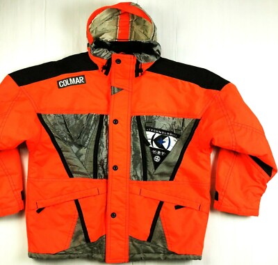 *HOT VTG Men's COLMAR @ SKI SNOW EXTREME EXPEDITION PARKA HOODED ORANGE Jacket L