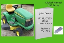 John Deere LT133  LT155  LT166 Lawn Tractor Technical Manual See Description
