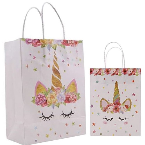 10pcs Treat Loot Bags Candy Box Unicorn Kids Favour Paper Party Birthday Gift - Picture 2 of 9