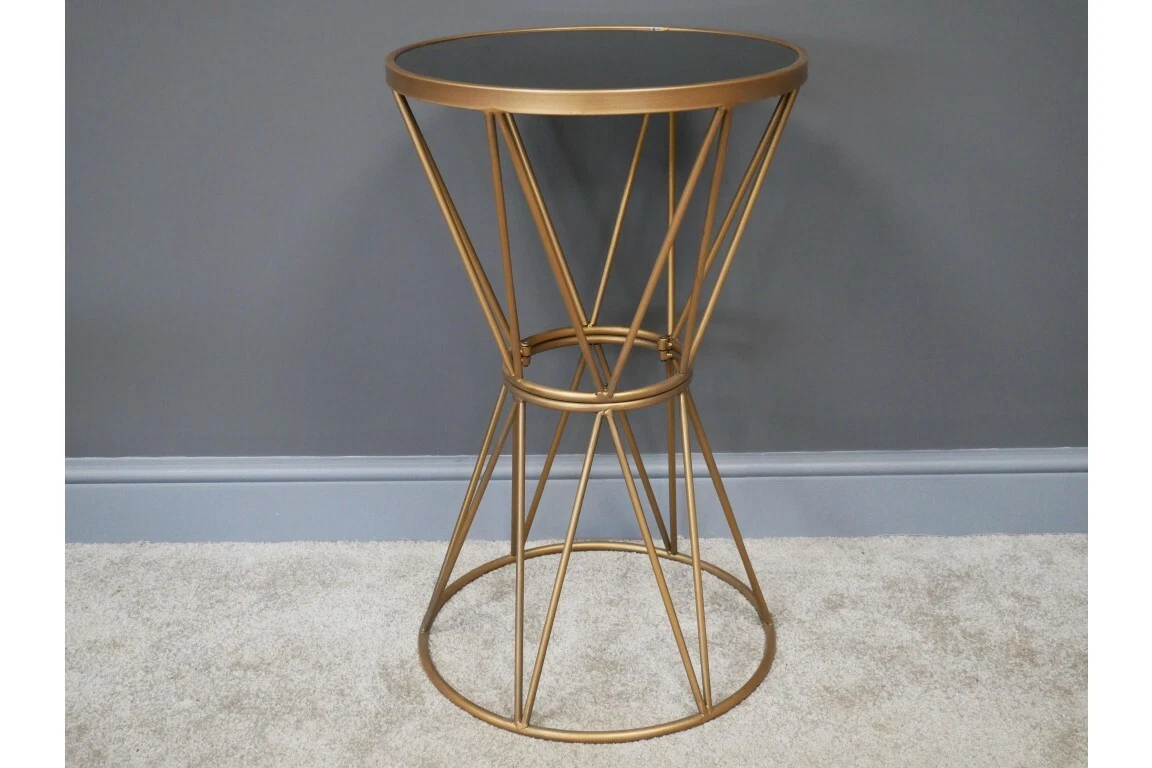 Gold plant stand table deals