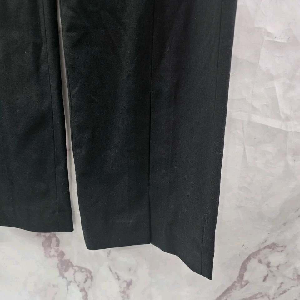 & Other Stories Pants Womens 0 Black High Rise Slit Leg Trouser Wool Viscose - Image 4 of 4