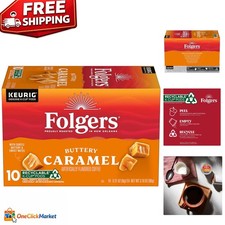 Smooth Buttery Caramel Flavored Coffee K-Cups - 10 Count for Keurig Machines