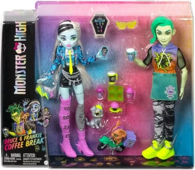 FACTORY SEALED Monster High Coffee Break Frankie Stein & Deuce Gorgon 2 Dolls