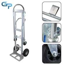1000Lb Aluminum Convertible Folding Dolly Cart Hand Truck 2 In 1 Folding Trolley