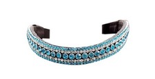 Leather 5 Row Crystal Browband for Horse With Free Shipping horse bridle bling