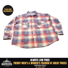 Vintage 70's Sears Perma Prest Flannel Shirt Work Wear Men's XL Long Sleeve USA