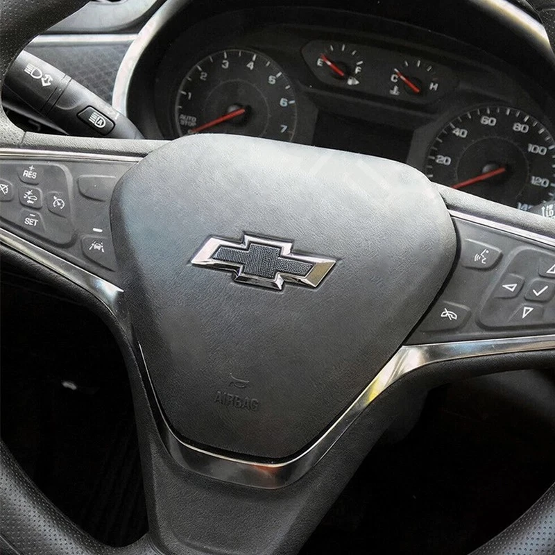 3D Steering Wheel Emblem Bowtie Badge For Chevy Silverado Impala Malibu Equinox Foto 2 de 4