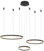 Moderne HäNgelampen 3X120W/Led, 6240Lm, IP20, 3000K|6000K, Schwarz, Neu