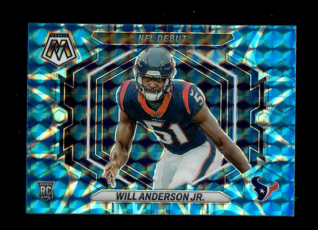 2023 Panini Mosaic #ND-19 Will Anderson Jr. Reactive Blue Mosaic