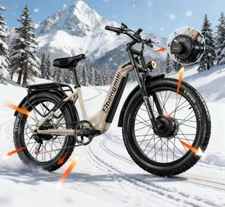 Shengmilo S700 26'' Ebike Dual Motor 2000W 48V 17.5Ah E-MountainBike for Adults