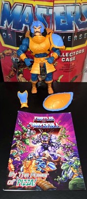 Turtles of Grayskull Man-At-Arms 6'' Figure Mattel MOTU TMNT w Shells & Book!