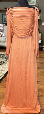 Vintage Joy Stevens California Women s Coral Champagne Formal Dress Size 9/10