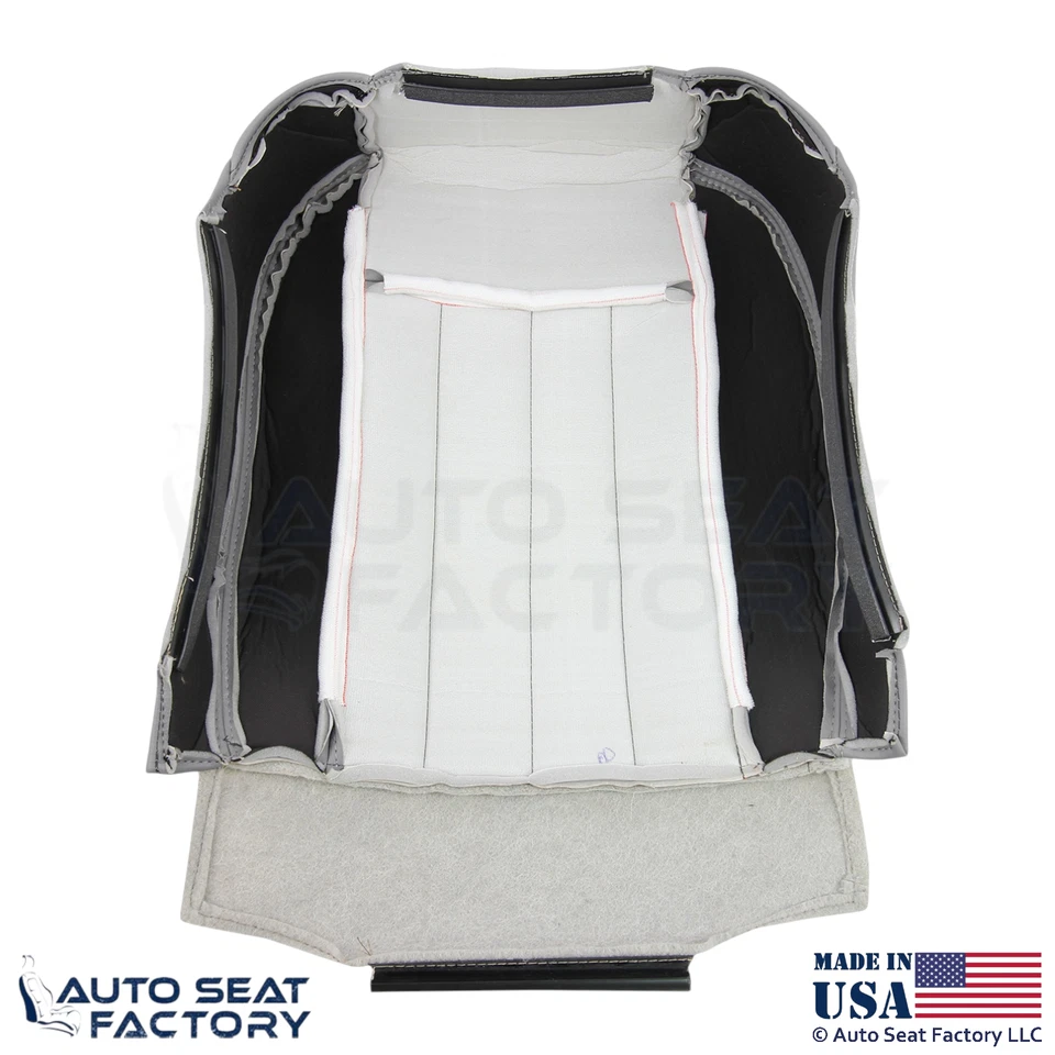 Fundas de asiento delanteras inferiores grises de cuero genuino para Dodge Durango 2004-2006 Foto 3 de 4