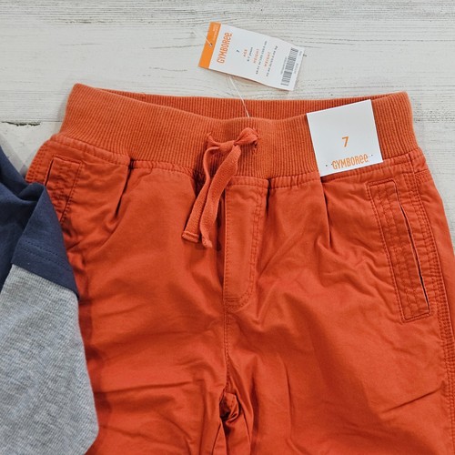 Gymboree Jungen 7 8 Säbelzahntiger T-Shirt und orange gefütterte Hose NEU Neu mit Etikett - Bild 4 von 5