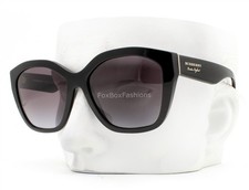 Burberry Sunglasses Polished Black Gold Logo Gray Gradient B 4261 3001/8G w/case