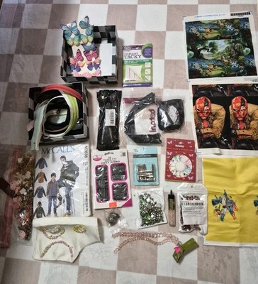 Lot of crafting supplies and materials for sewing, apparel custom.