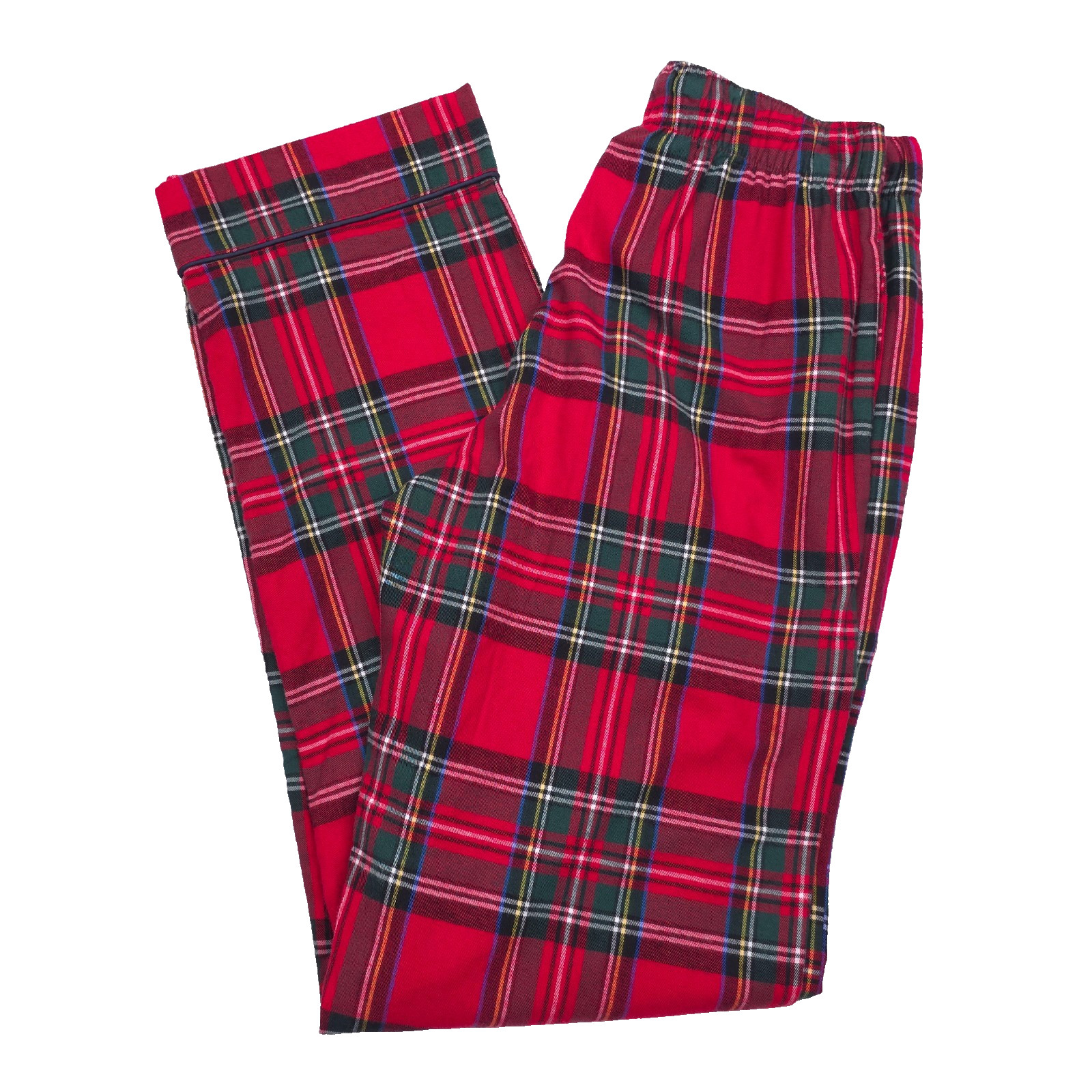 Petite Plume Flannel Imperial Tartan Plaid Pajama Pants Mens Small Red Cotton