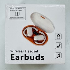 Wireless Open Ear Earbuds Bluetooth Headset AP3 White Orange