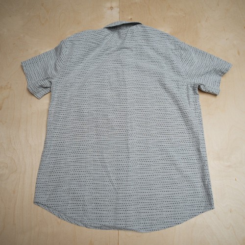 Billabong Button Up Men’s Short Sleeve Gray Collar Shirt Medium - Picture 2 of 6