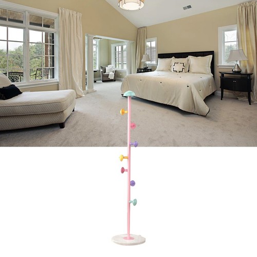 (Pink 167cm)Stand Hanger Rack Metal 7 Hooks Removable Houseware Standing - Picture 4 of 12