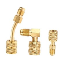 3PC R410A Adapters for Mini Split System, R410A 3PC-5/16" Female to 1/4" Male