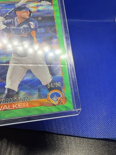 2025 Topps Chrome Green /99 Parallel #279 Christian Walker Houston Astros - Picture 2 of 3