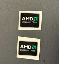 2x AMD Business Class Laptop/PC Sticker Label Decal Badge 19mm x 15mm