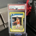 2024 Panini Donruss - Rated Rookie Bo Nix #369 Press Proof Yellow (RC). PSA-10