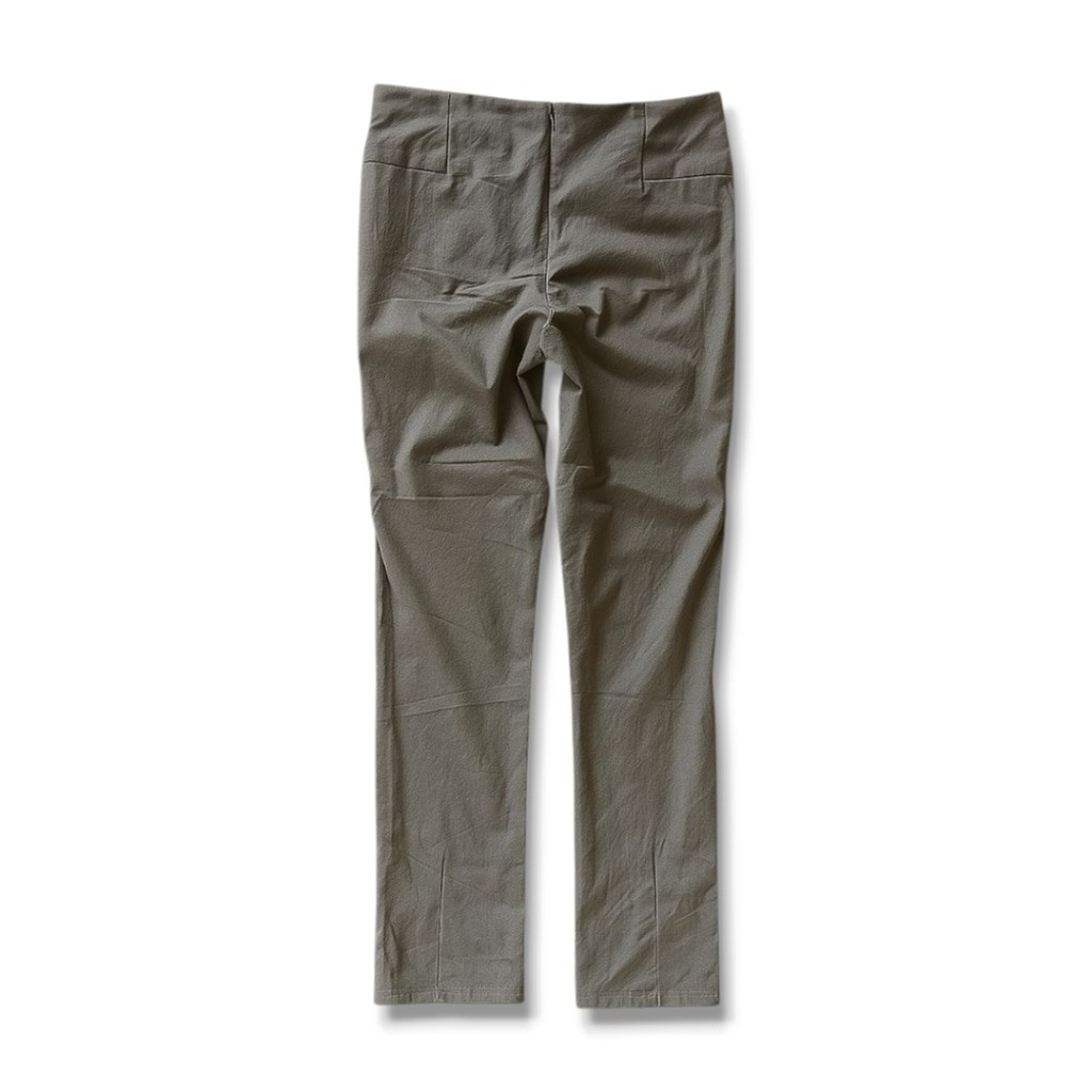 Athleta Wander Slim Straight Split Hem Pants Gray… - image 4