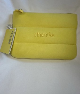 NEW Rhode Skin Bubble Pouch Makeup Bag Lemontini Yellow Limited Edition 