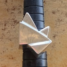 Artisan Made Sterling Silver Abstract Ring Vintage Made in Mexico