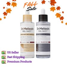 DUO-Dr.Melaxin PEEL SHOT GLOW EXFOLIANT RICE AMPOULE 80ml WHITE / BLACK RICE 