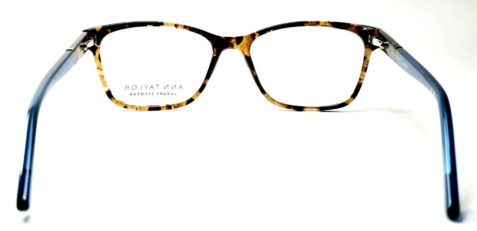 ANN TAYLOR AT008 C02 MARCOS DE GAFAS AUTÉNTICOS DE LUJO AZUL TORTUGA 54-16-135 Foto 4 de 4