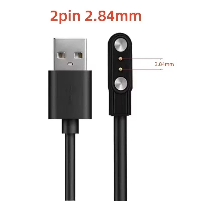 2-Pin Universal USB Data Charging Cable Magnetic Charger For Smart Watch 60CM