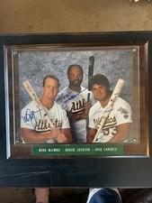RARE -Mark McGwire -Reggie Jackson -Jose Canseco -Signed Autographed 8X10 ROOKIE