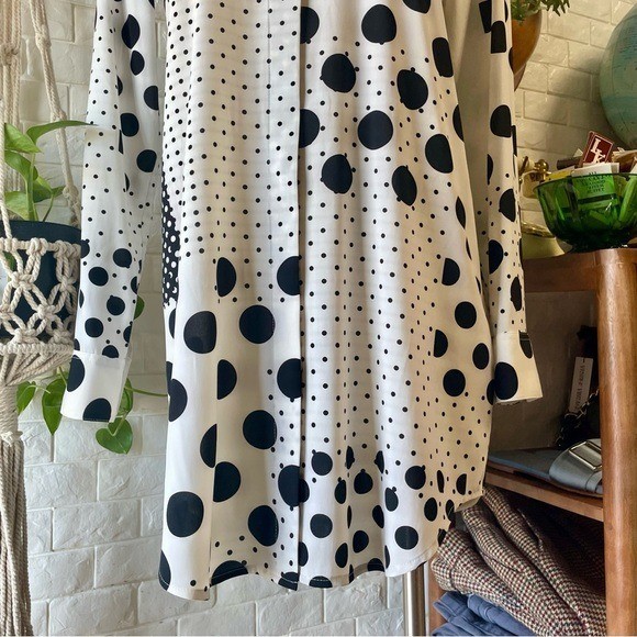 Calvin Klein Polka Dot Panel Patchwork Print Shir… - image 6