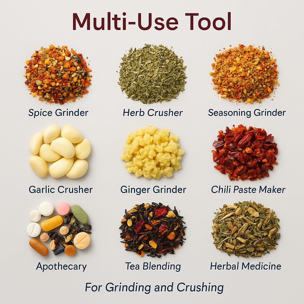 Hic Kitchen 35 Inch White Porcelain Mortar And Pestle Set For Grinding Herbs