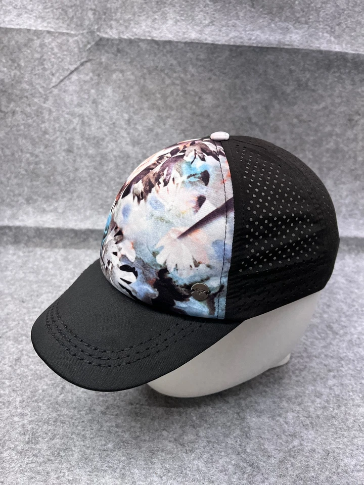 ROXY Gorra Gorra Snap Back Mujer Talla Única Negro Azul Blanco Poliéster Floral Camionero Foto 4 de 4