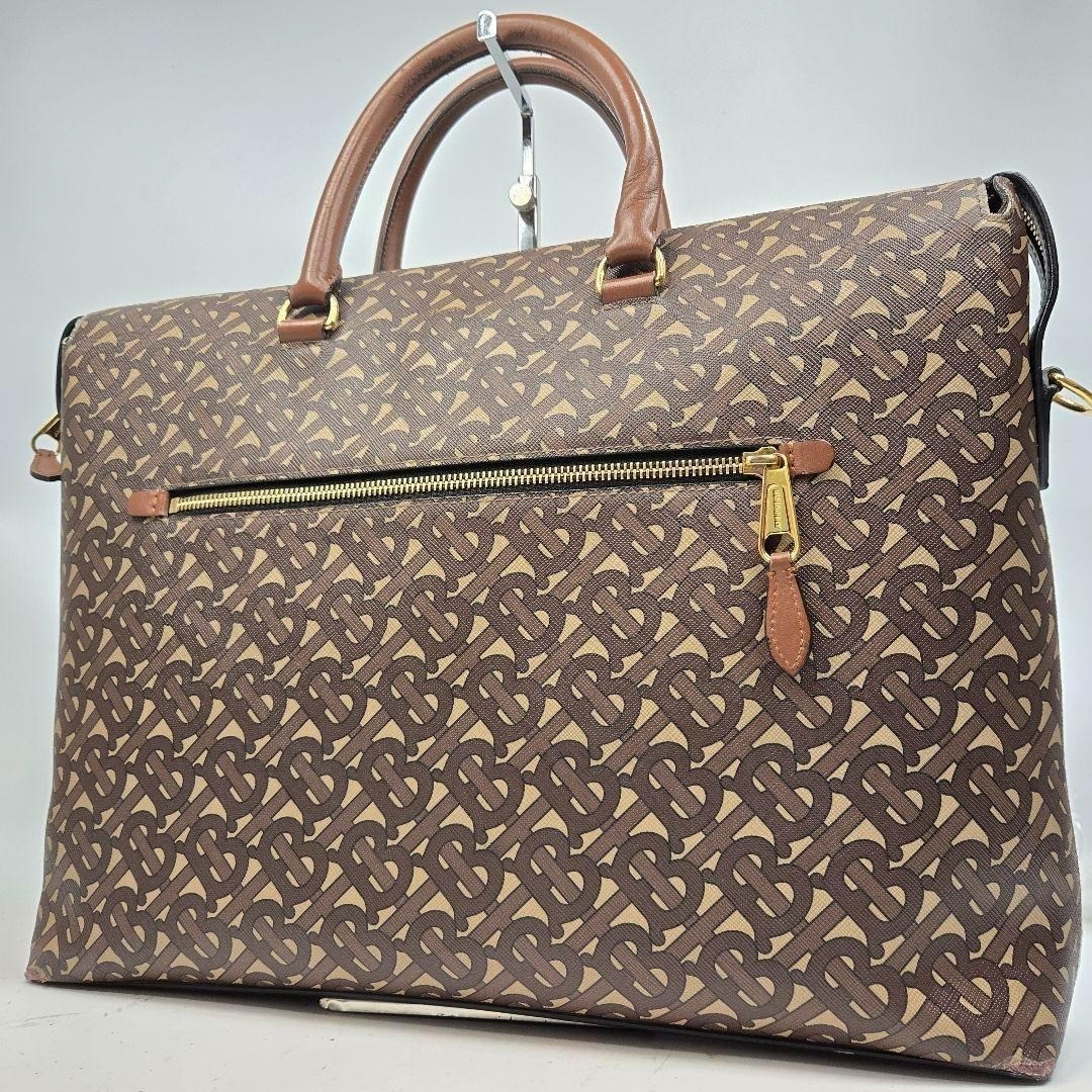 Beautiful BURBERRY TB Monogram Handbag A4 Size Large Capacit