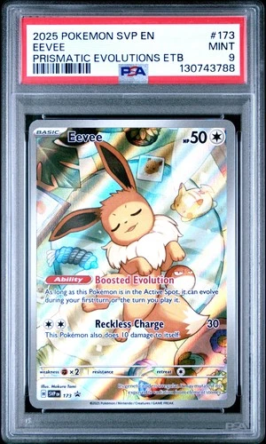 2025 POKEMON SVP EN-SV BLACK STAR PROMO #173 EEVEE PSA 9