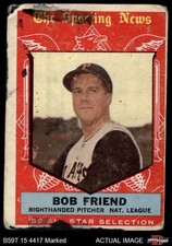 1959 Topps #569 Bob Friend All-Star Pirates AUTHENTIC