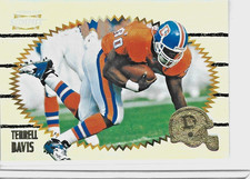 1996 Pinnacle Summit TERRELL DAVIS Holofoil Gold # 107 HOF Denver Broncos