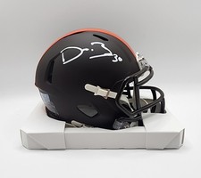DEVIN BUSH Signed Auto Cleveland Browns Riddell Mini Helmet COA Witnessed
